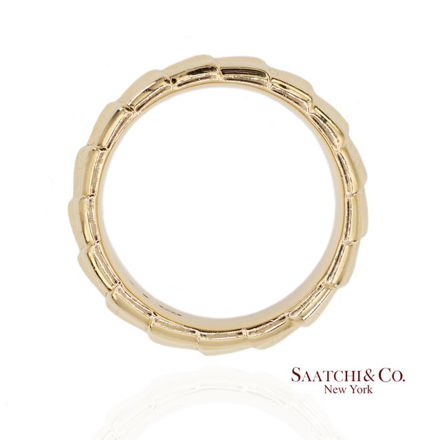 Early 21st Century 18k (750) Solid Yellow Gold David Yurman Armory Band Ring, Size 10 For Sale - Image 5 of 10