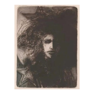 Bruce Muirhead Star Lady Portrait Etching For Sale