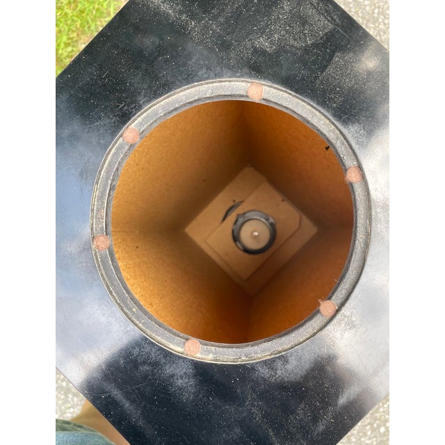 Mid 20th Century Mid-Century Modernist Rectilinear Black Acrylic Lighted Pedestal For Sale - Image 5 of 5