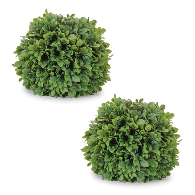 Bring a touch of nature to your home with this set of two Boxwood Foliage Orbs. Measuring 7.5" in diameter, each orb is...