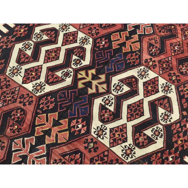 Oversized Vintage Turkish Kilim Rug - 75" X 154" For Sale - Image 9 of 11