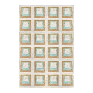 Color Study Handwoven Wool Flatweave 8' x 10' Rug - Silver Lake For Sale