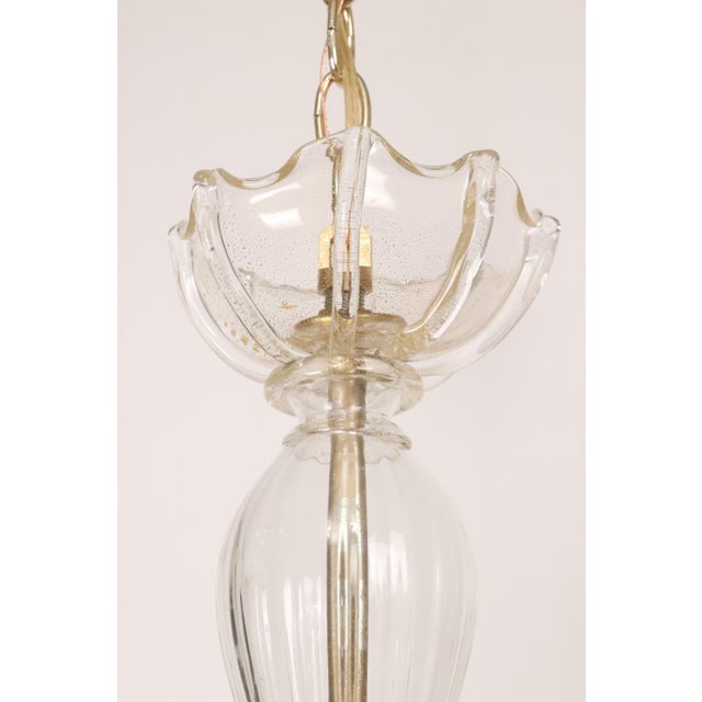 Vintage Murano Style Crystal J Arms Chandelier With Gold & Rose Inflections For Sale - Image 12 of 14