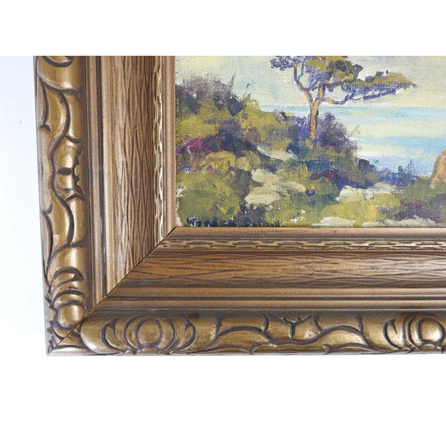 Vintage circa 1930's oil on canvas board California coastal landscape painting by Charles Worden Bethell (1899-1951)...