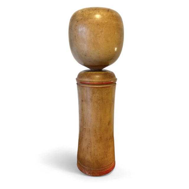 Mid-Century Modern Large Japanese Hand Carved Naruko Kokeshi Doll, 1950s For Sale - Image 3 of 6