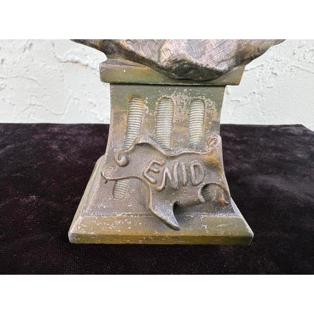 Art Nouveau Polychrome Bust “Enid” of a Young Woman, European, C. 1900–1915 For Sale - Image 10 of 12