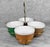 Mid 20th Century Mid 20th Century Mid-Century Boho Insulated Wicker Acrylic Serving Bowls W/ Caddy - Set of 4 For Sale - Image 5 of 9