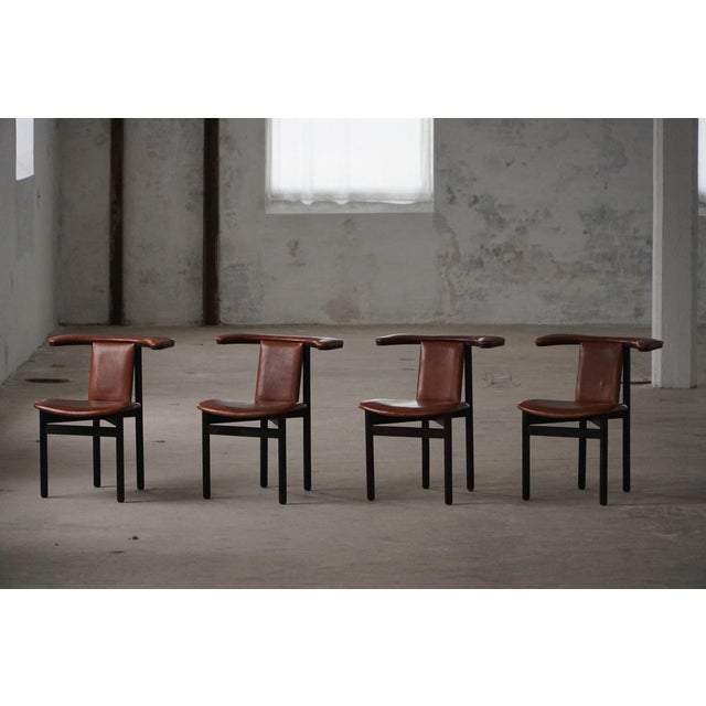 Frederik VII Dining Chairs in Oak and Leather by Hans Olsen, 1960s, Set of 4 For Sale - Image 13 of 18