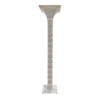 Post-Modern Frosted Lucite Floor Lamp For Sale