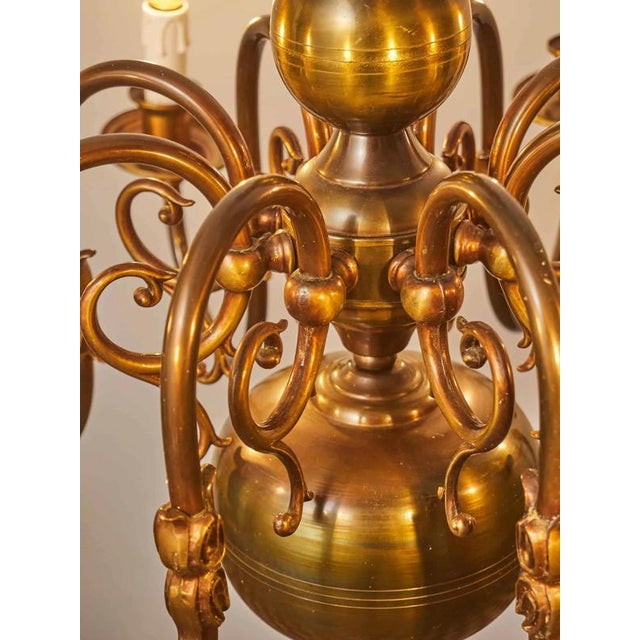 Vintage Flemish Eight-Armed Chandelier For Sale - Image 3 of 12