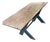 19thc Scrub Top Blue Painted Trestle Table For Sale