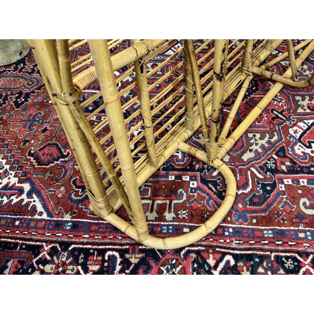 Vintage Rattan and Bamboo Daybed, 1960s For Sale - Image 10 of 17