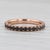 0.85ctw Black Diamond Eternity Band 18k Rose Gold Stackable Wedding Ring Sz 5.5 For Sale - Image 4 of 8
