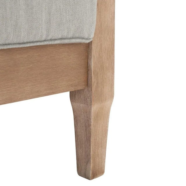 Martinique Wood Patio Loveseat - Natural/Grey For Sale - Image 10 of 11