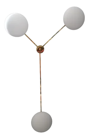 Wall Lamp Model Three Runes in Polished Brass in the style of Angel Lelii for Arredoluce