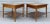 Wood Pair of Lane Perception Weave Design and Travertine Side Table Nightstands For Sale - Image 7 of 13