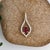 Modern Mozambique Ruby Pendant With Natural Diamond Accents: Solid 14k Gold, 6x5mm For Sale - Image 3 of 10