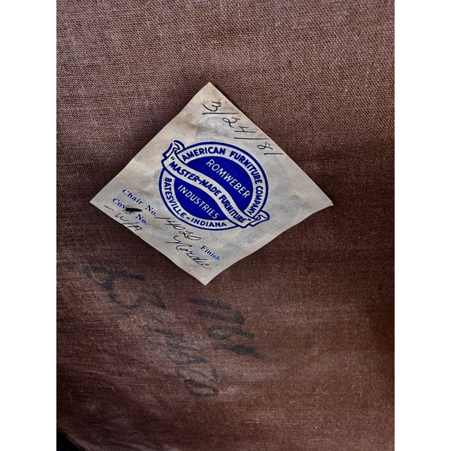 Pair, Hand-Carved Romweber Leather Chairs Made in the Usa For Sale - Image 9 of 10