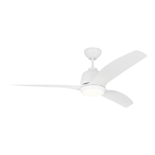 Visual Comfort Fan Avila 54" LED Ceiling Fan in Matte White For Sale