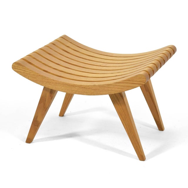 Wood Edward Durell Stone Oak Bench For Sale - Image 7 of 10