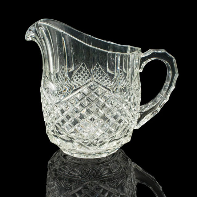 1960s Vintage Cocktail Pourer, English, Cut Glass, Punch Jug, Mid Century, Circa 1960 For Sale - Image 5 of 10