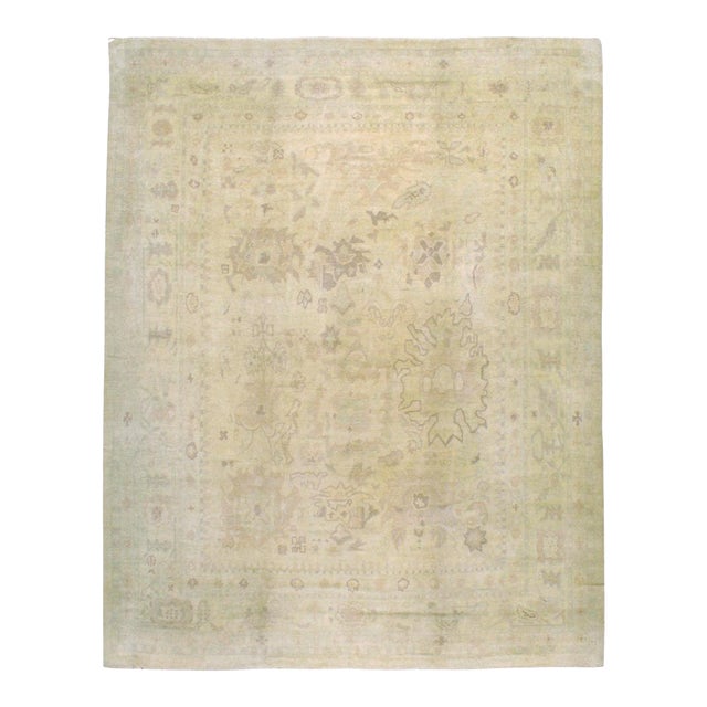 Galerie Shabab Collection Early 20th Century Turkish Oushak Room Size Carpet For Sale