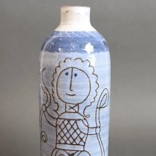 Ceramic Mid-Century French Ceramic Vase by Michel Barbier, 1960s For Sale - Image 7 of 13