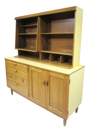 Jack Van Der Molen Mid Century 2 Pc. Sideboard Bookcase Credenza