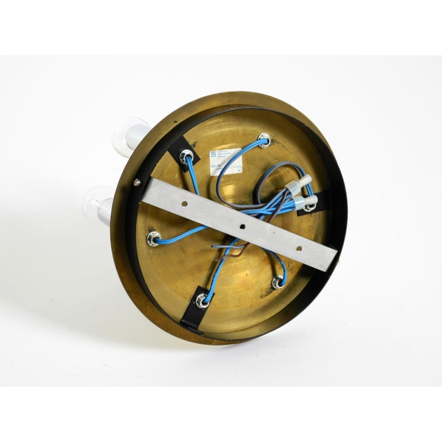 Postmodern Ceiling Lamp in Brass and Chrome from H. Schmidt Leuchtenfabrik, 1980s For Sale - Image 12 of 14