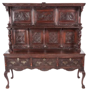 19th Century Carved Oak Dresser