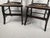Pair of Vintage Tell City Style Dark Wood Chairs With Black Floral Needlepoint Seats For Sale - Image 9 of 14