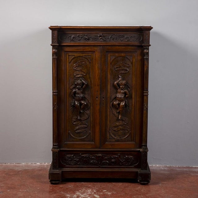 Carved Secretaire with Drawers For Sale - Image 16 of 18