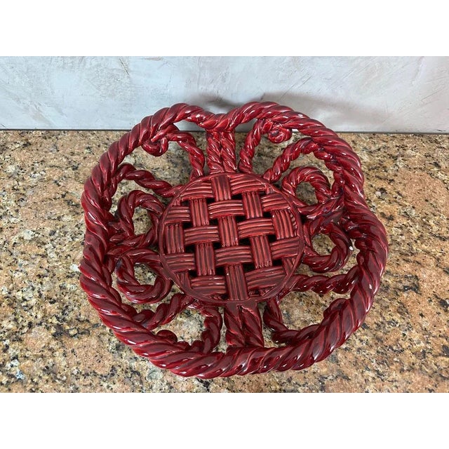 Vintage Ceramic Basket, 1960 For Sale - Image 13 of 14