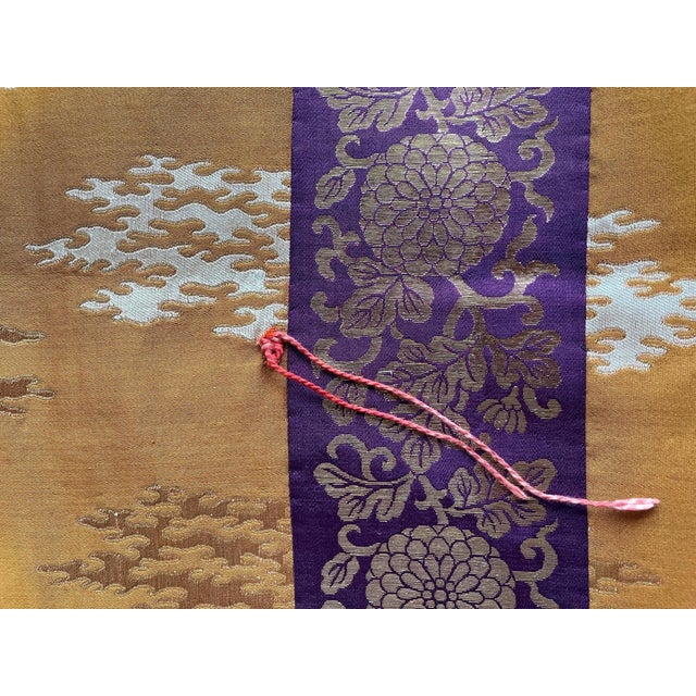 Antique Silk Kesa Monk's Patched Robe Meiji Period For Sale - Image 14 of 17