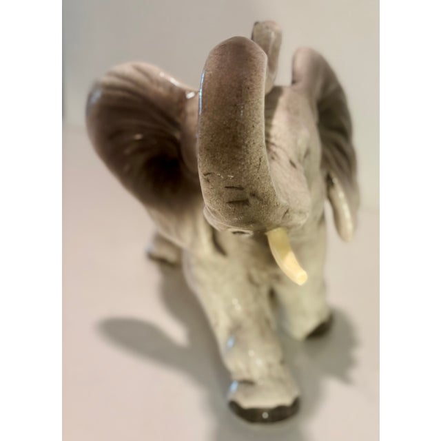 Folk Art Paint Variation Ceramic Elephant For Sale - Image 4 of 8