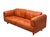 Leather Sofa model Twice designed by Pierluigi Cerri for Poltrona Frau 1980s In a beautiful warm Orange Color, cushions...