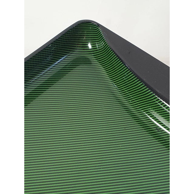 Vintage Striped Tray in Acrylic Glass from Guzzini, Italy, 1970s For Sale - Image 6 of 9