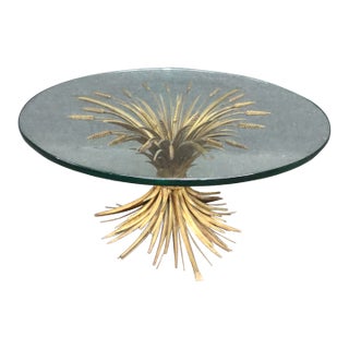 Hollywood Regency Wheat Sheaf Coffee Table For Sale
