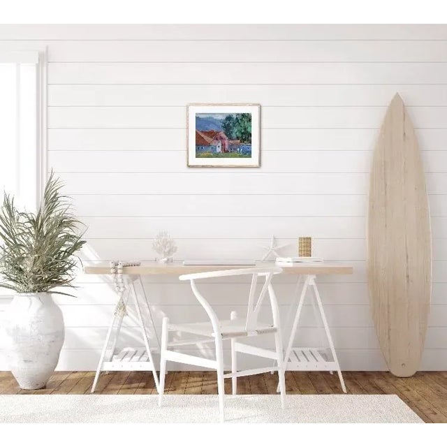 Wood Modern Impressionist Painting, Fort Bragg Landscape For Sale - Image 7 of 7