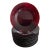 Vintage Textured Pebble Ruby Red Glass Dinner Plates- Set of 15 For Sale
