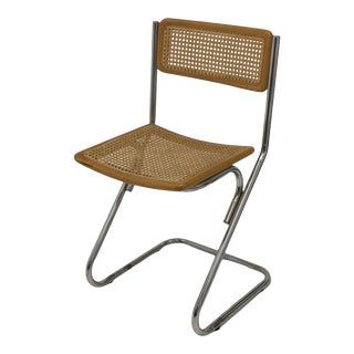 1970s Vintage Cane Metal Chair For Sale