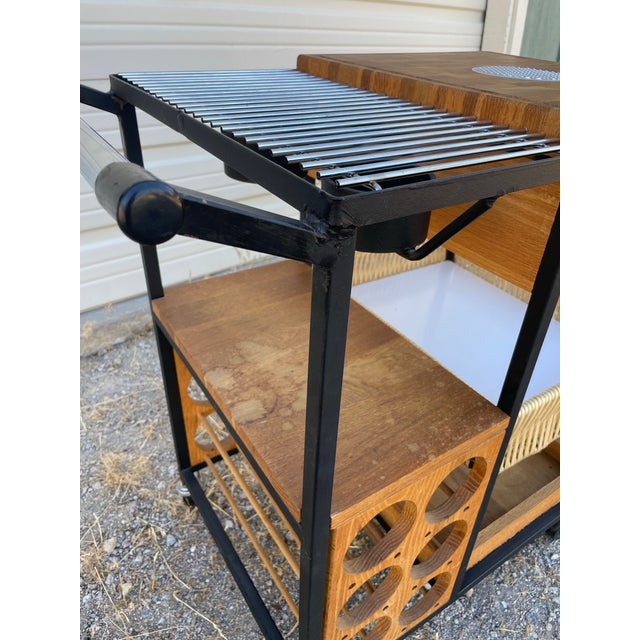 Mid-Century Modern 1960s Arthur Umanoff Bar Cart For Sale - Image 3 of 11