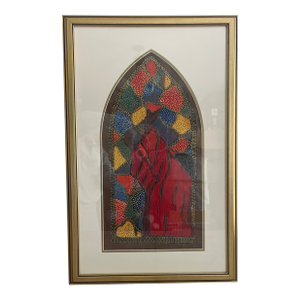 Original Artwork "Amen" by Herbert Mannie Pair African American Artist Coa 1998 Framed