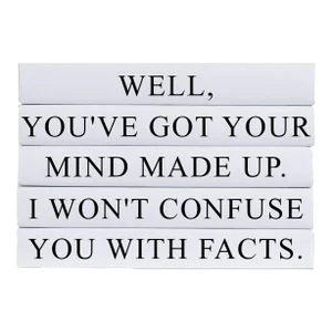 Decorative Books - Quote Book Stack - "Confuse You With Facts"