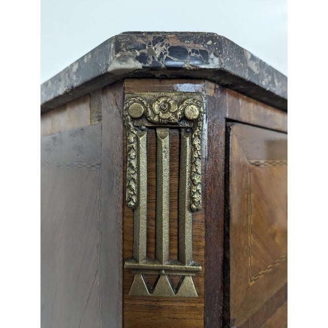 Vintage Transition Marquetry Commode For Sale - Image 7 of 10
