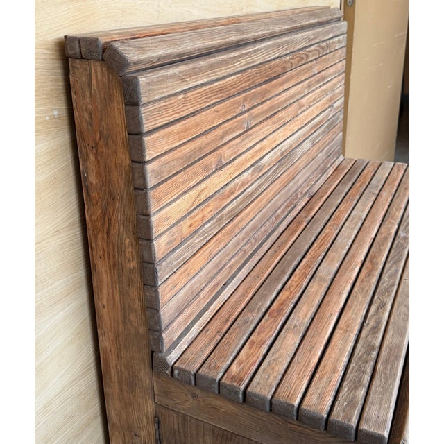Early 20th Century Early 20th Century Pair of Slabs Benches in Solid Pine "Mobila" For Sale - Image 5 of 18