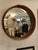 Wood Round Rattan Wall Mirror by Vivai del Sud, Italy 1960s For Sale - Image 7 of 8