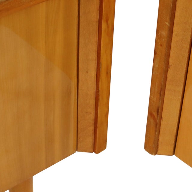 Vintage Rockabilly Nightstands in Light Wood, 1970s, Set of 2 For Sale - Image 13 of 18