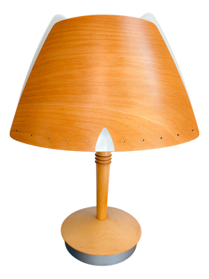 Vintage Harmonie Table Lamp in Bent Plywood with Acrylic Diffuser by Soren Eriksen for Lucid / Atelier Sedap, France, 1990s