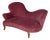 Italian Sofa in Purple-Ret Velvet and Wood, 1930s For Sale